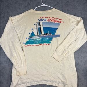 Vintage 1988 America’s Cup Sailing Shirt XL Anvil USA Long Sleeve